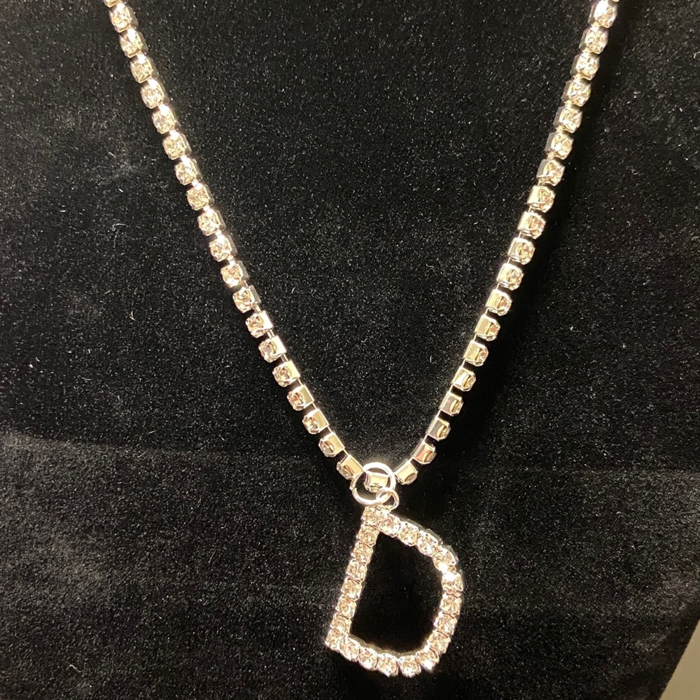 “D” Rhinestone Necklace